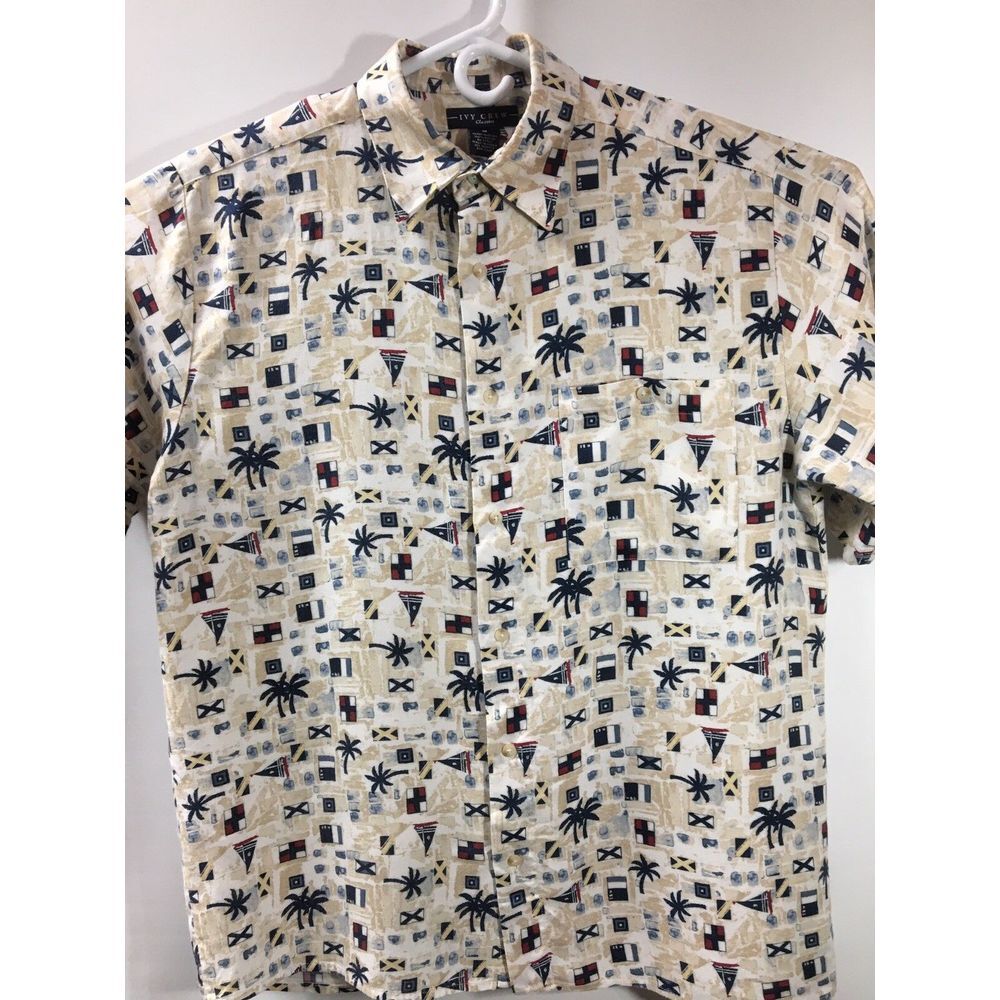 Ivy Crew Shirt Mens Size M Nautical Print casual button‎ down sailing Sailboat - Picture 2 of 7